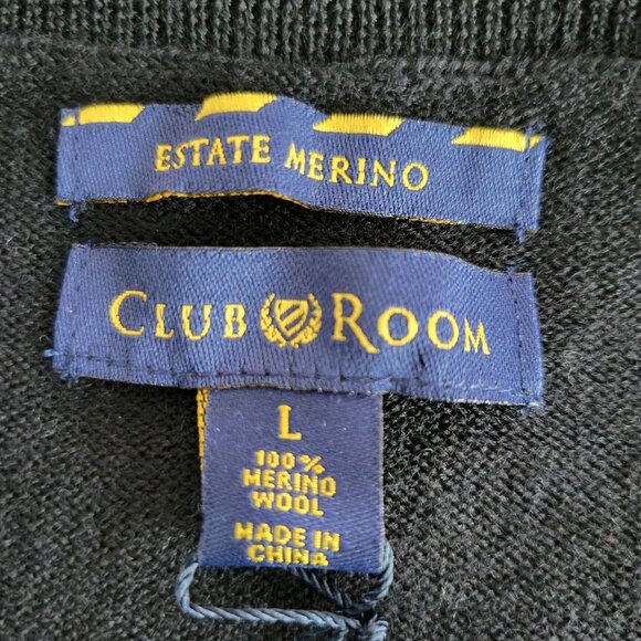 Club Room Estate Merino V-Neck Sweater Vest (Size L) - Picture 6 of 7